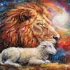 Lion And Lamb Art Paint By Number