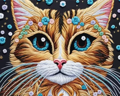 Aesthetic Tabby Cat Art Paint By Number