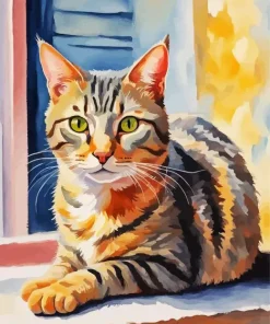 Aesthetic Tabby Cat Paint By Number