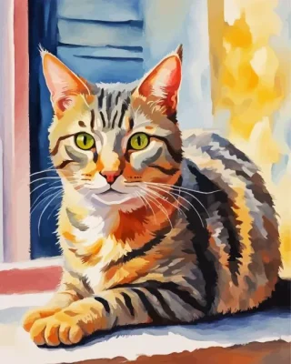 Aesthetic Tabby Cat Paint By Number