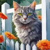 Aesthetic Grey Tabby Cat Paint By Number