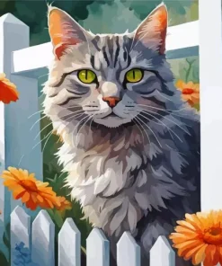 Aesthetic Grey Tabby Cat Paint By Number