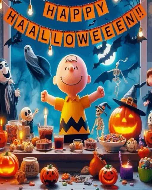 Charlie Brown Halloween Paint By Number