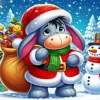 Eyore Christmas Paint By Number