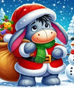 Eyore Christmas Paint By Number