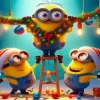 Minions Enjoying The Christmas Paint By Number