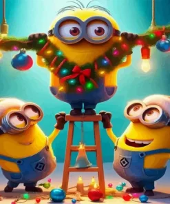 Minions Enjoying The Christmas Paint By Number