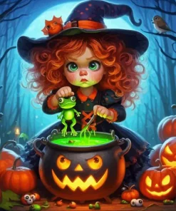 Baby Witch Paint By Number