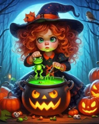 Baby Witch Paint By Number