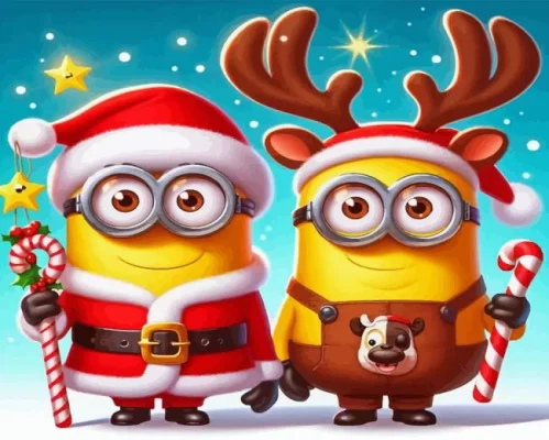 Christmas Minions Paint By Number