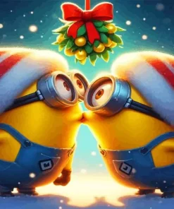 Cute Christmas Minions Paint By Number