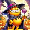 Halloween Garfield Paint By Numbers