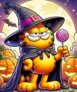 Halloween Garfield Paint By Numbers