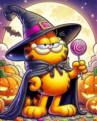 Halloween Garfield Paint By Numbers 