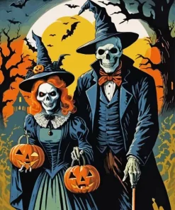 Halloween Couple Paint By Number