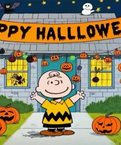 Happy Halloween Charlie Brown Paint By Number