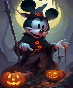 Mickey Mouse Halloween Paint By Number