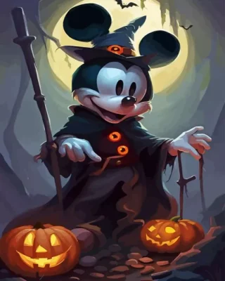 Mickey Mouse Halloween Paint By Number 