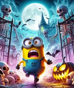 Scared Minion Paint By Number