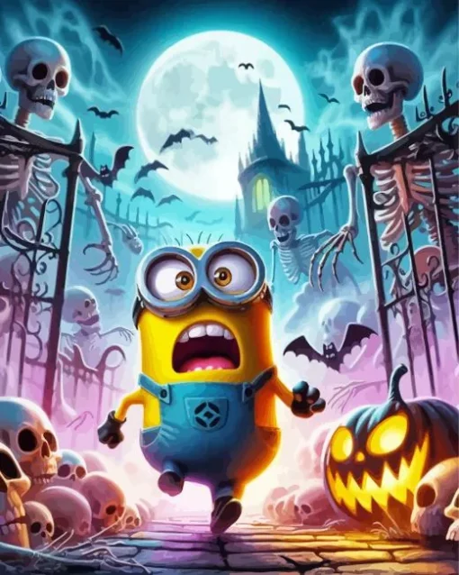 Scared Minion Paint By Number