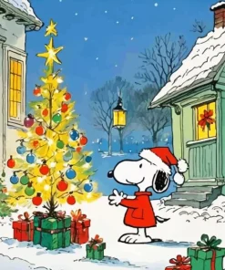 Snoopy Christmas Paint By Number