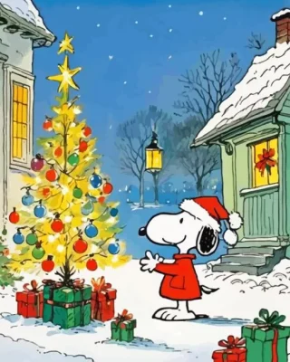 Snoopy Christmas Paint By Number