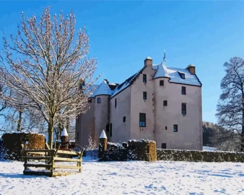 Snowy Hatton Castle Paint By Number