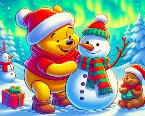 Winnie The Pooh Christmas Paint By Number