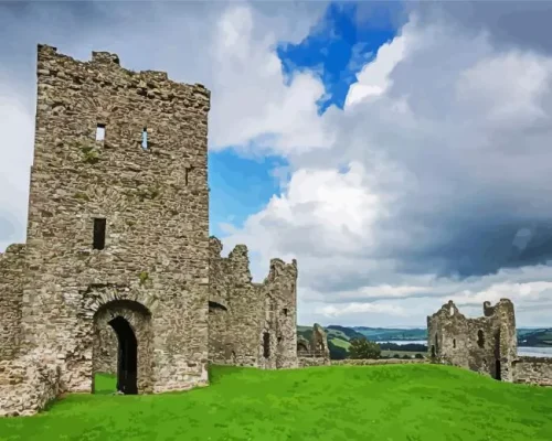 Llansteffan Castle Wales Paint By Number