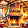 Inglenook Fireplace Paint By Number