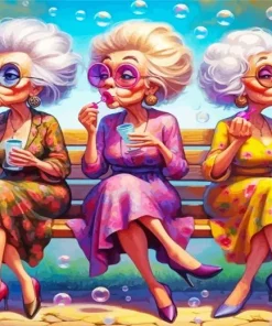 Old Ladies Friendship Paint By Number