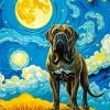 Neapolitan Mastiff Dog Starry Night Paint By Number