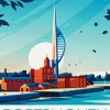 Portsmouth United Kingdom Poster Paint By Number