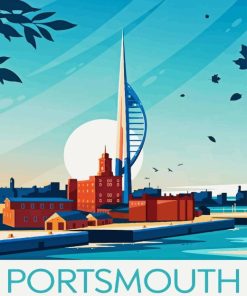 Portsmouth United Kingdom Poster Paint By Number