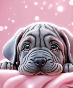 Cute Neapolitan Mastiff Paint By Number