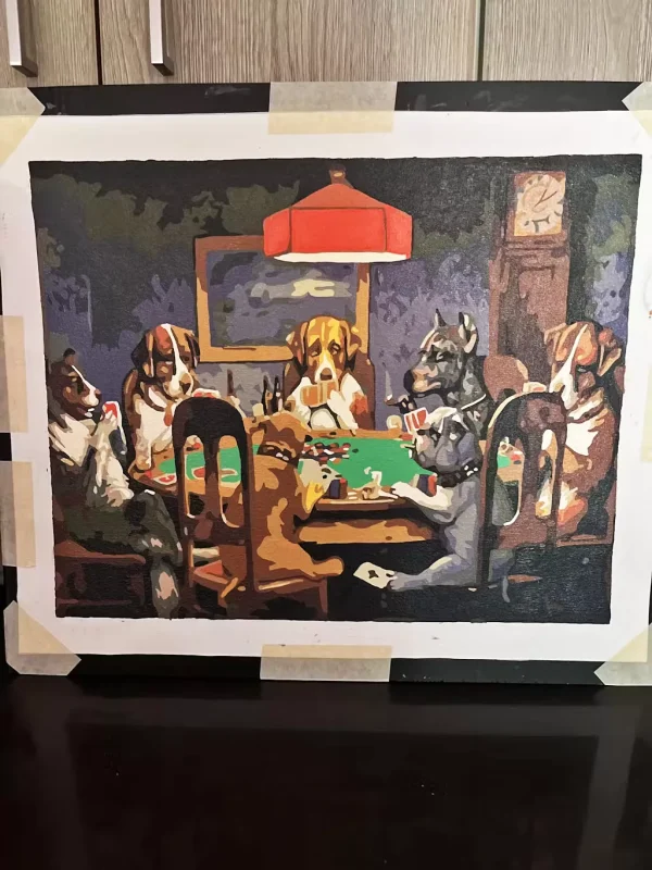 Dogs playing poker