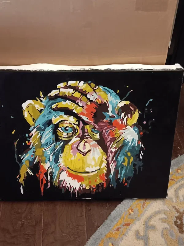 colorful monkey paint by numbers