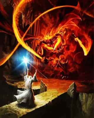 Balrog From Lord Of the Rings Paint By Numbers 