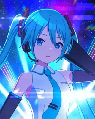 Hatsune Miku Colorful Stage Character Paint By Numbers 