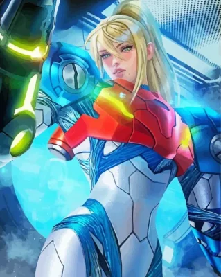 Zero Suit Samus Metroid Paint By Numbers