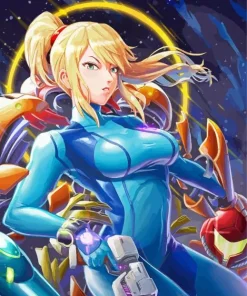 Zero Suit Samus Metroid Mission Paint By Numbers