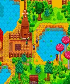 Aesthetic Stardew Valley Game Paint By Numbers