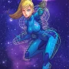 Metroid Zero Suit Samus Paint By Numbers