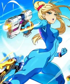 Suit Samus Metroid Zero Paint By Numbers