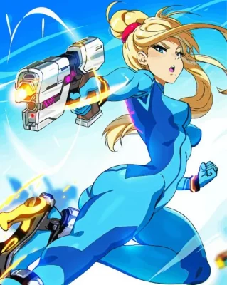 Suit Samus Metroid Zero Paint By Numbers