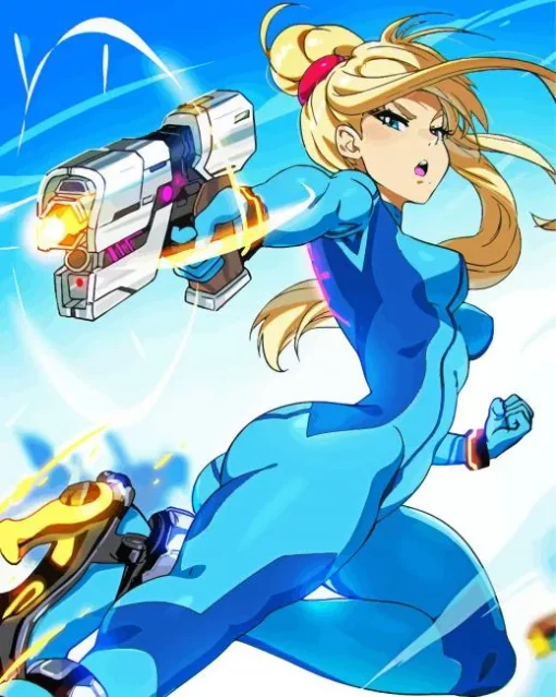 Suit Samus Metroid Zero Paint By Numbers