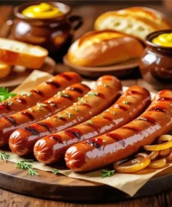 Tasty Bratwurst Art Paint By Numbers