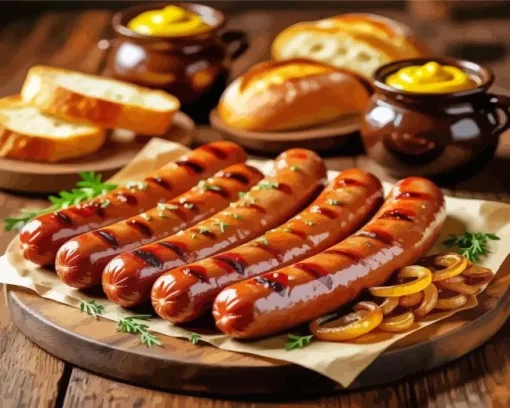 Tasty Bratwurst Art Paint By Numbers