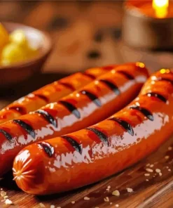 Cool Bratwurst Paint By Numbers