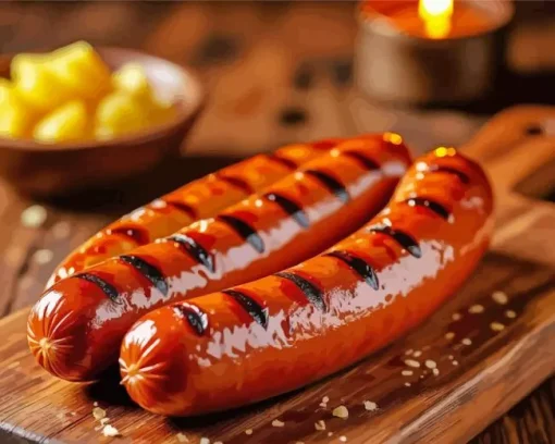 Cool Bratwurst Paint By Numbers